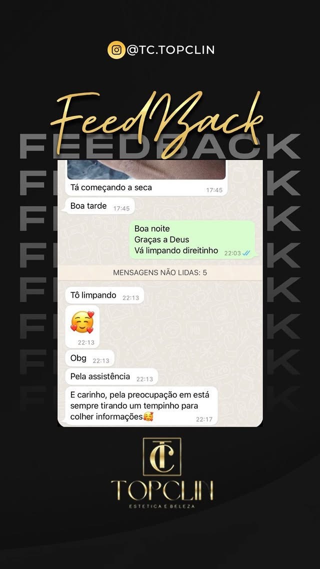 Cliente agradece pela assistência e carinho no acompanhamento
